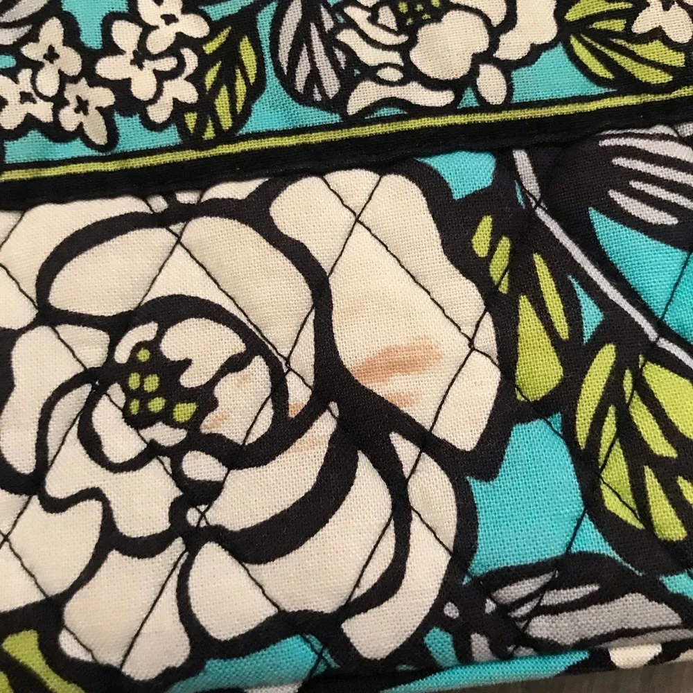 Vera Bradley Iconic Mint Flowers Accordion Wristlet Wallet‎ Bag - Picture 6 of 6